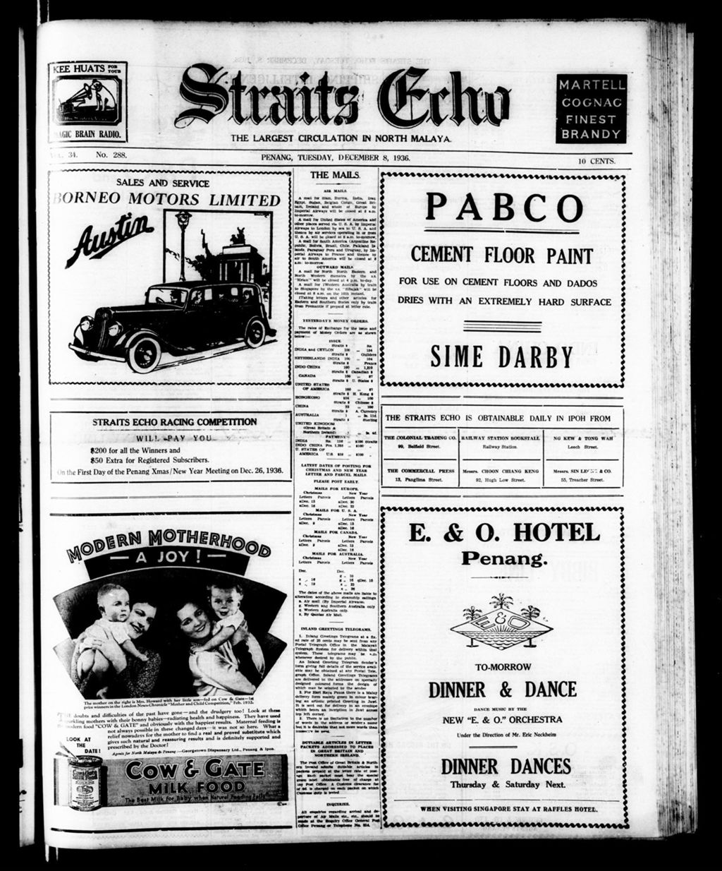 Miniature of Straits Echo 08 December 1936