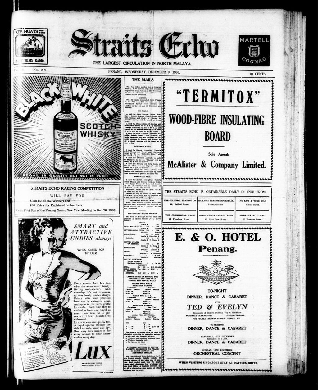 Miniature of Straits Echo 09 December 1936