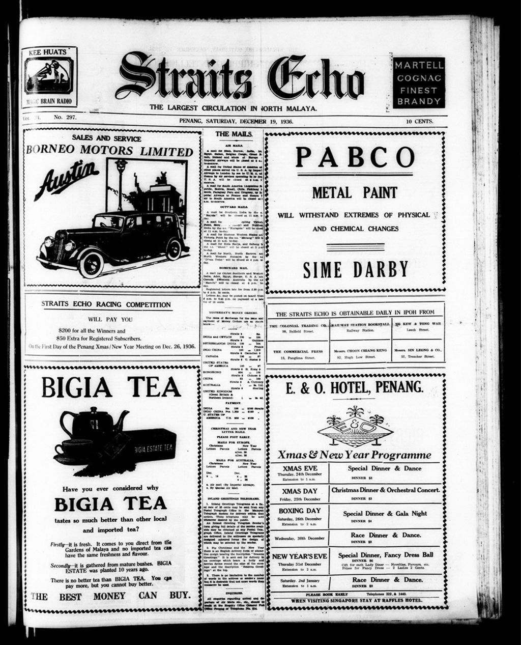 Miniature of Straits Echo 19 December 1936