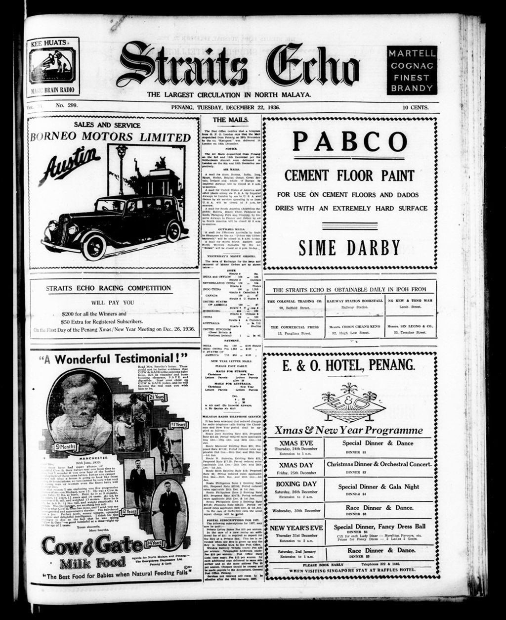 Miniature of Straits Echo 22 December 1936