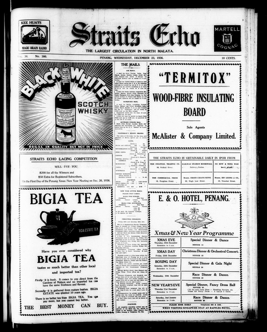 Miniature of Straits Echo 23 December 1936