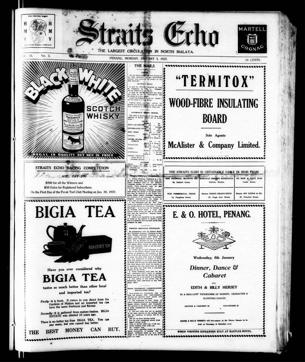 Miniature of Straits Echo 04 January 1937