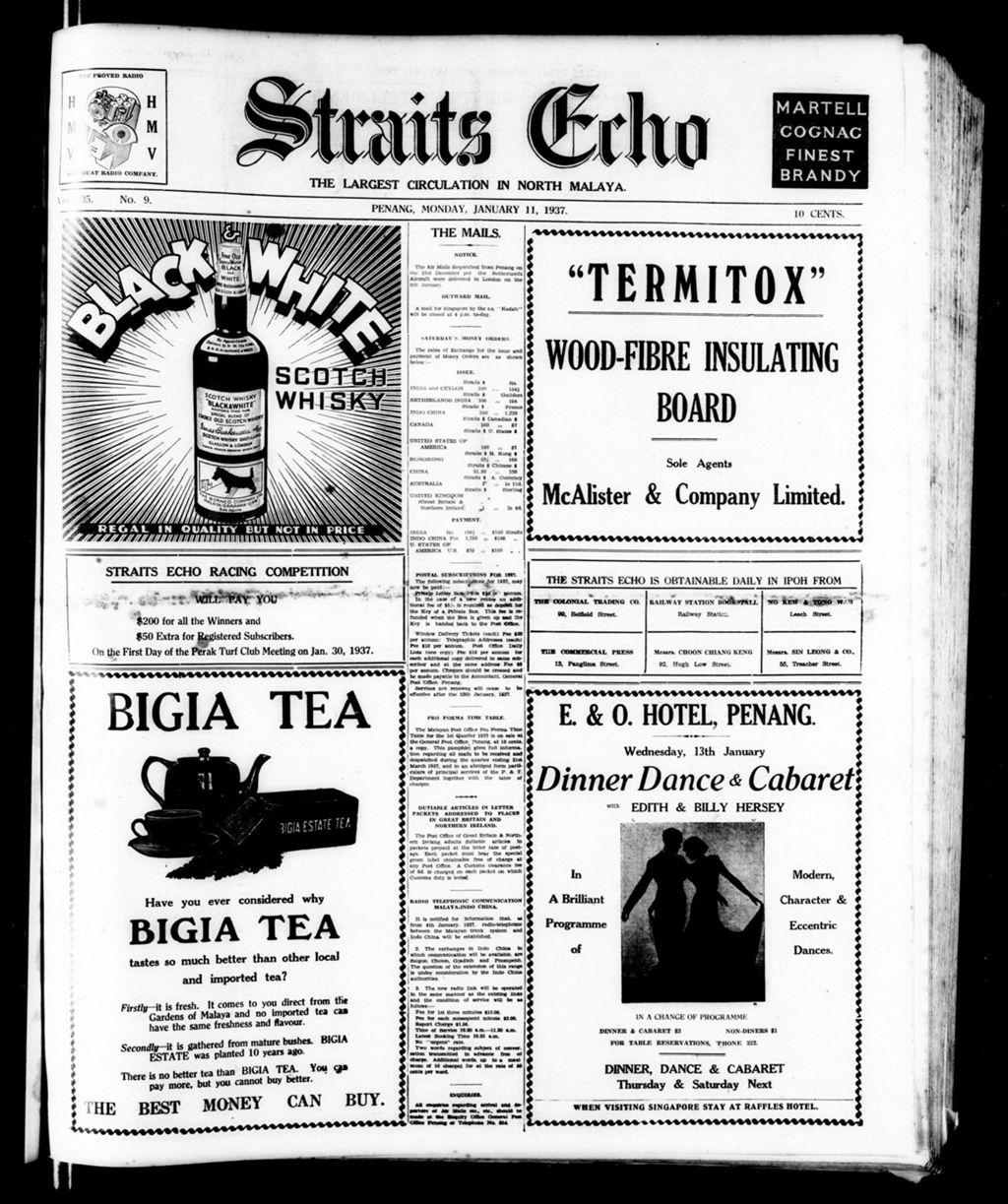 Miniature of Straits Echo 11 January 1937