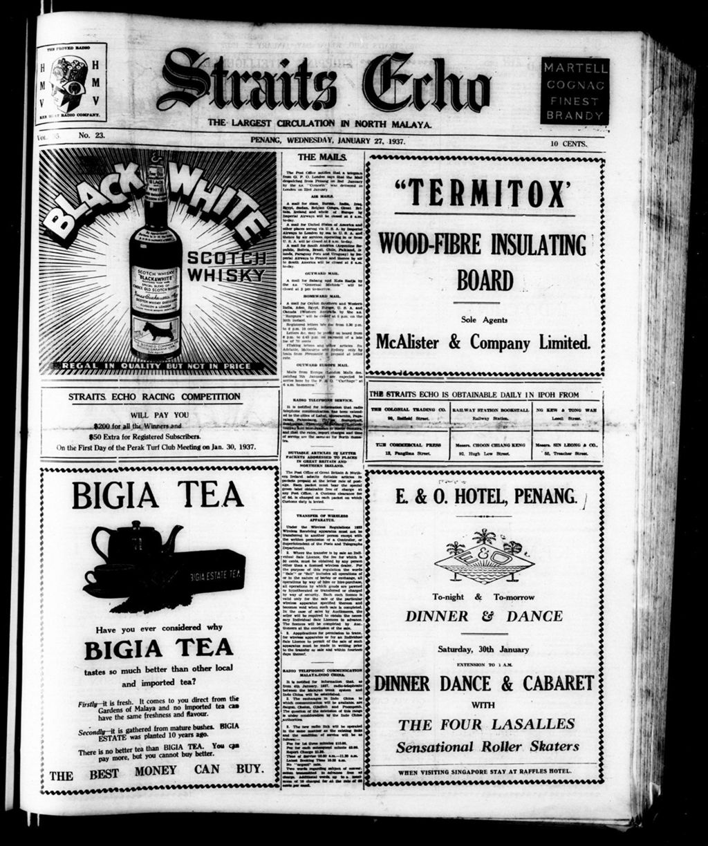 Miniature of Straits Echo 27 January 1937