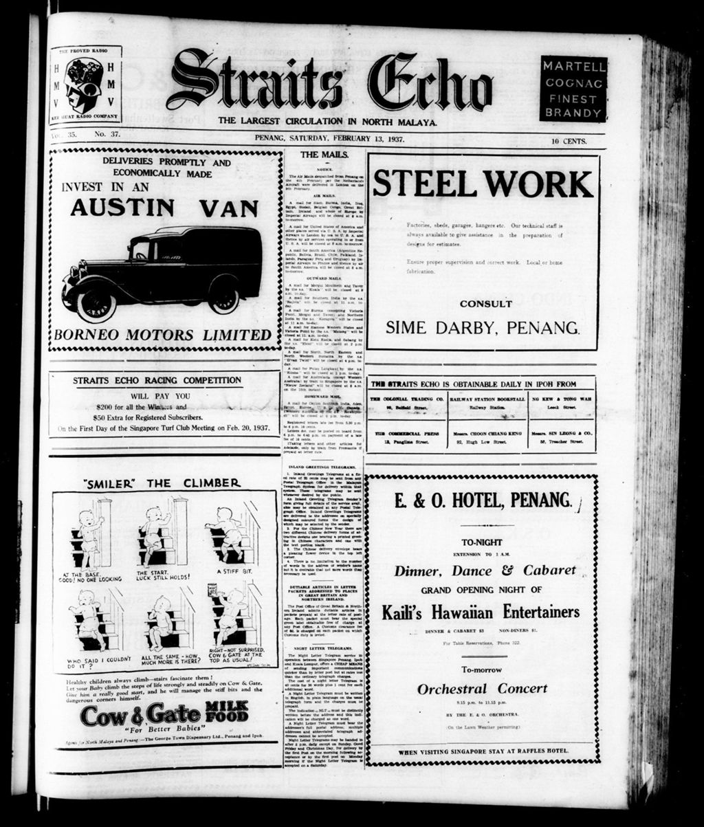 Miniature of Straits Echo 13 February 1937