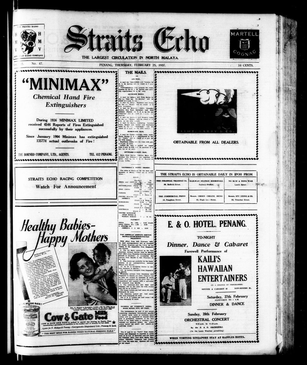 Miniature of Straits Echo 25 February 1937