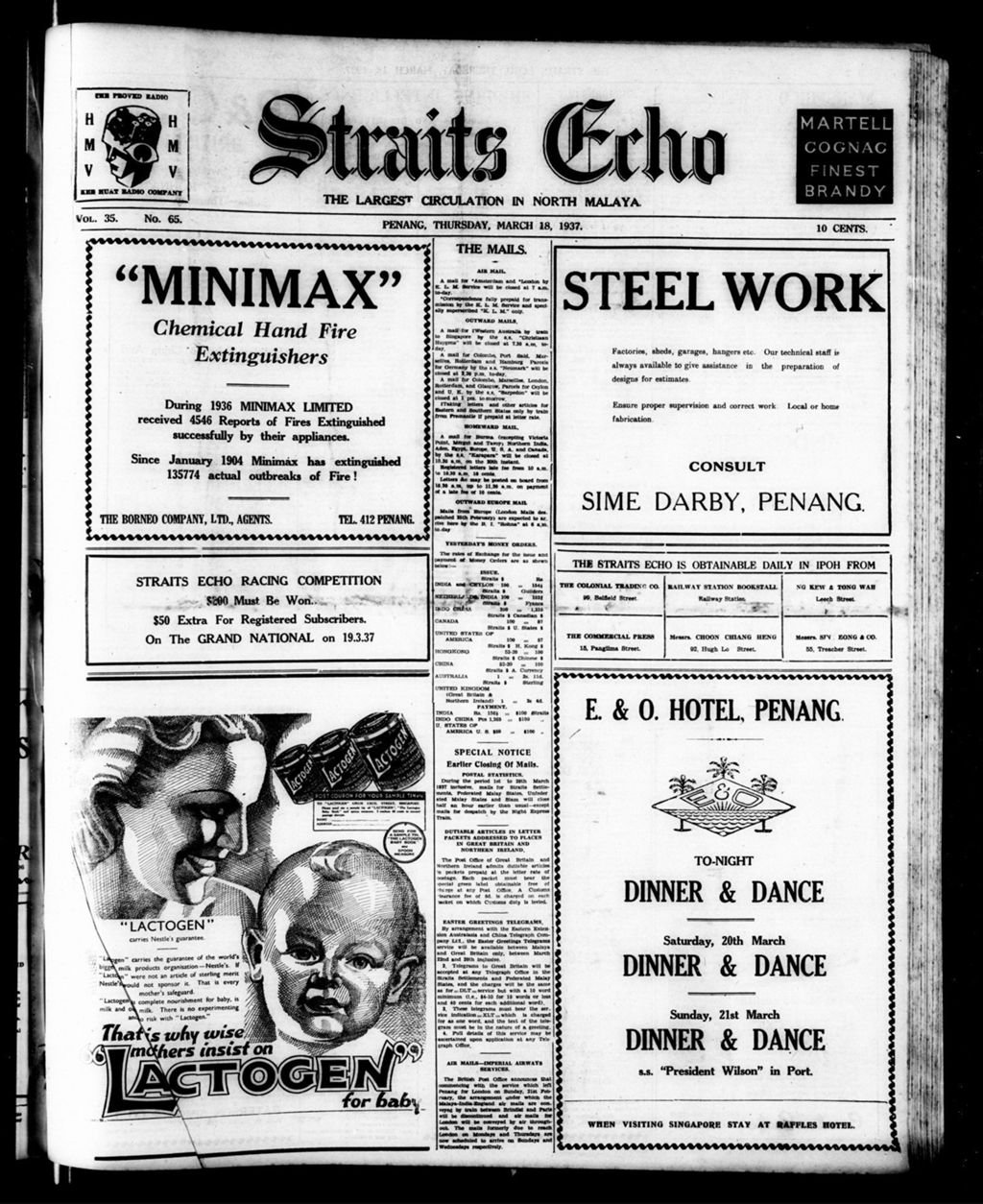 Miniature of Straits Echo 18 March 1937