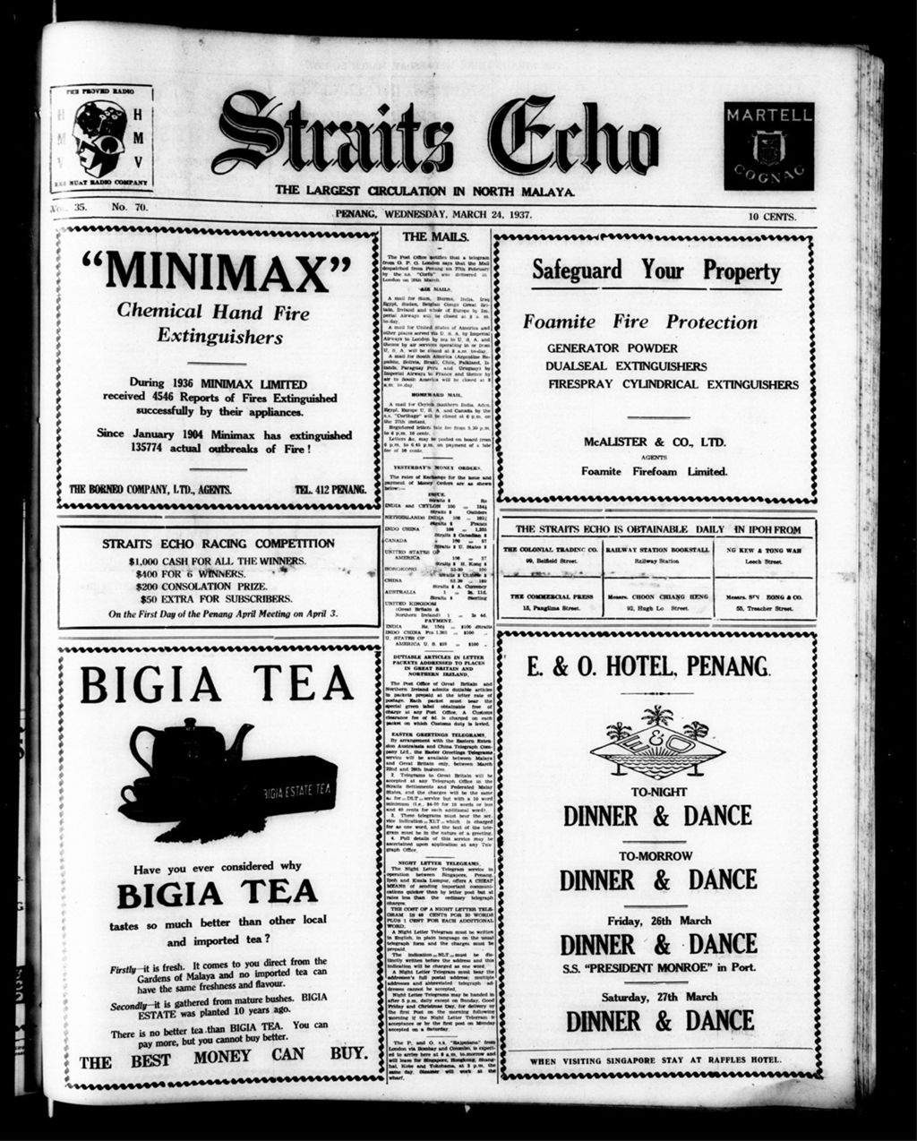 Miniature of Straits Echo 24 March 1937