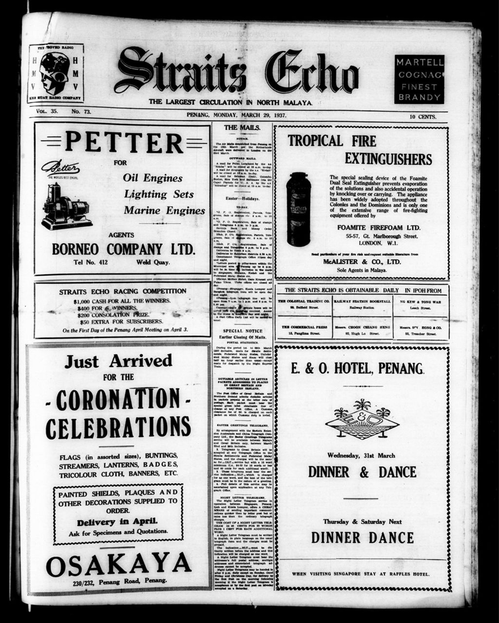 Miniature of Straits Echo 29 March 1937