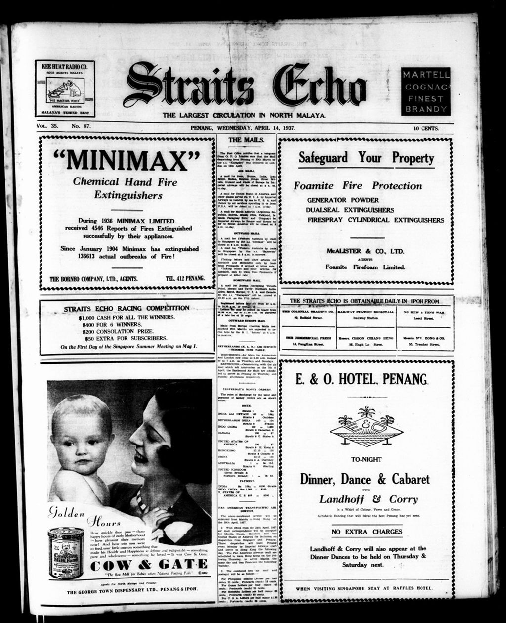 Miniature of Straits Echo 14 April 1937