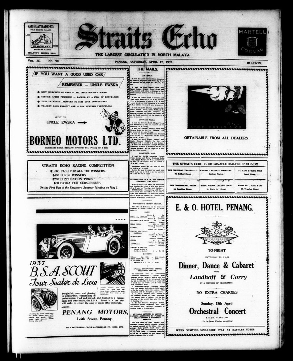 Miniature of Straits Echo 17 April 1937