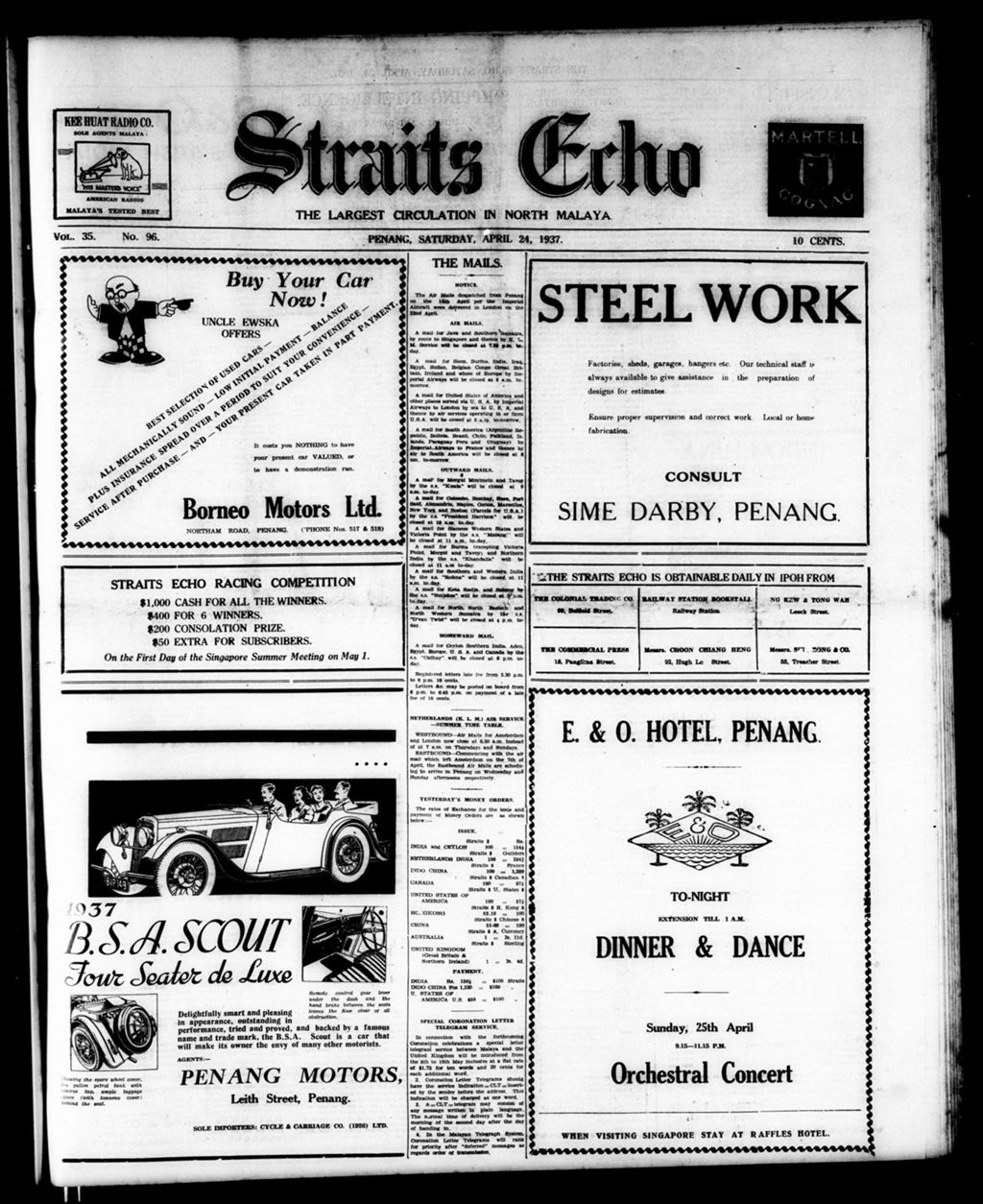 Miniature of Straits Echo 24 April 1937