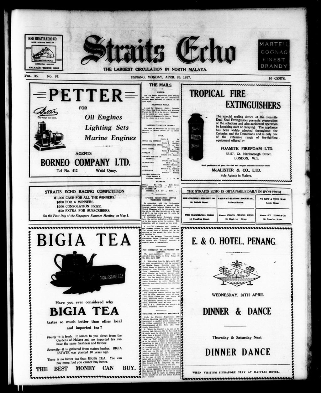 Miniature of Straits Echo 26 April 1937