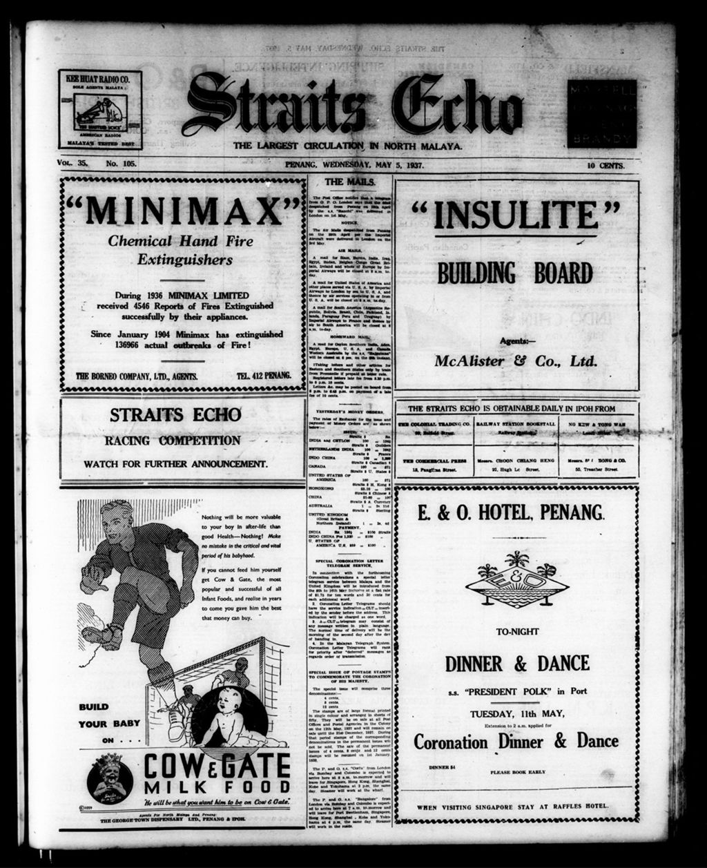 Miniature of Straits Echo 05 May 1937