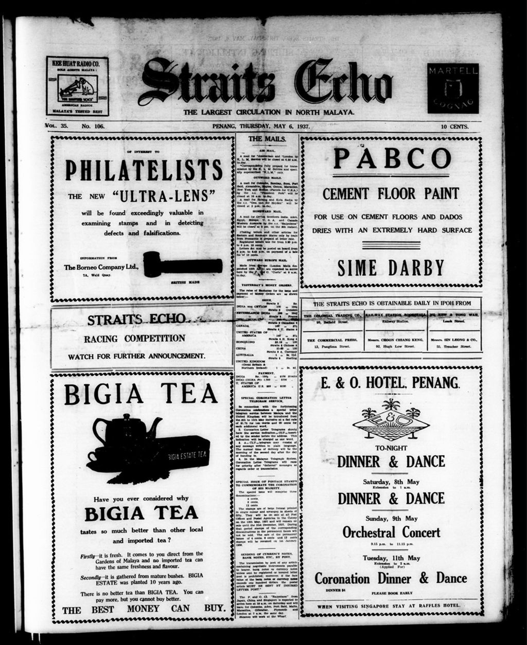 Miniature of Straits Echo 06 May 1937