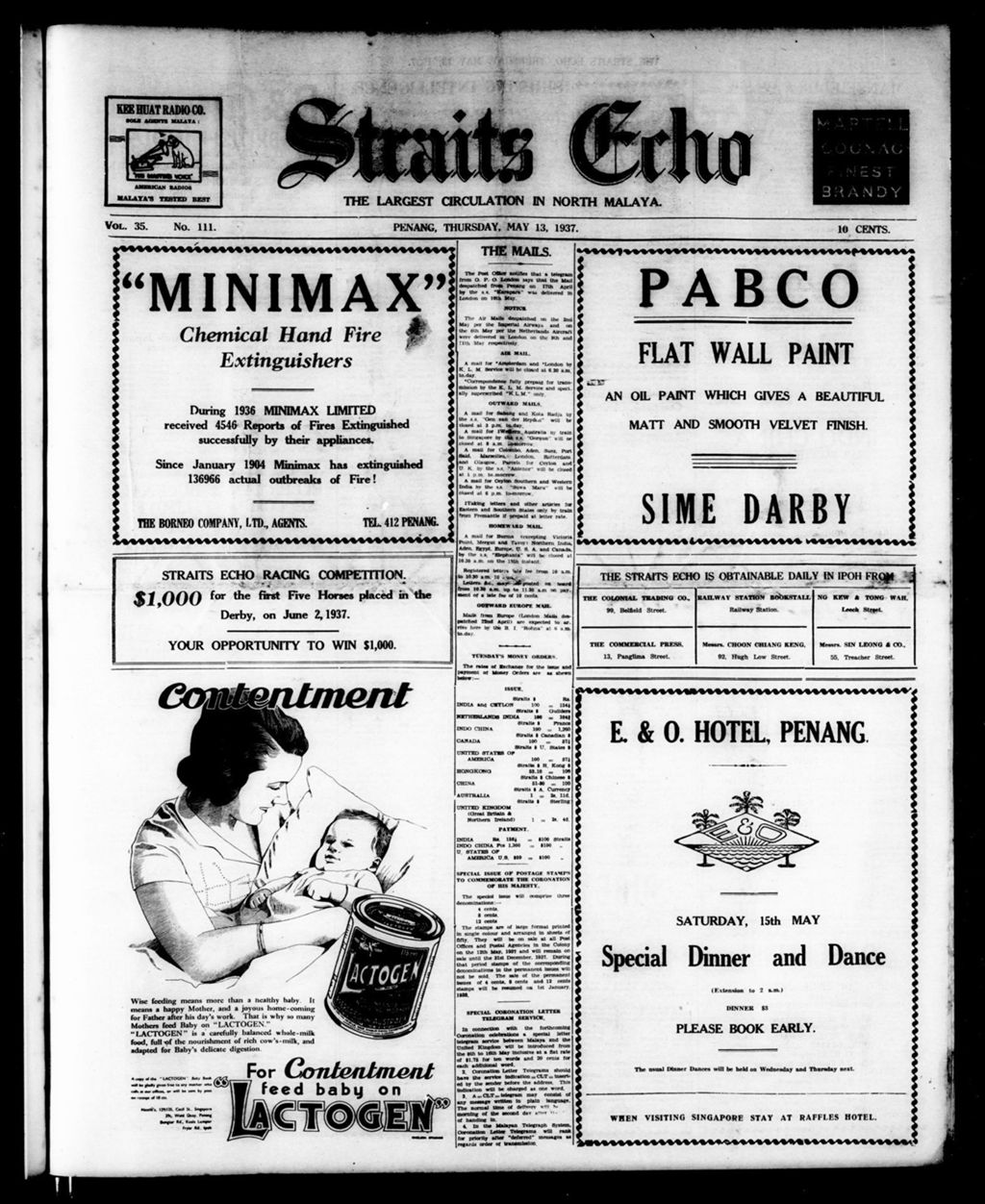 Miniature of Straits Echo 13 May 1937