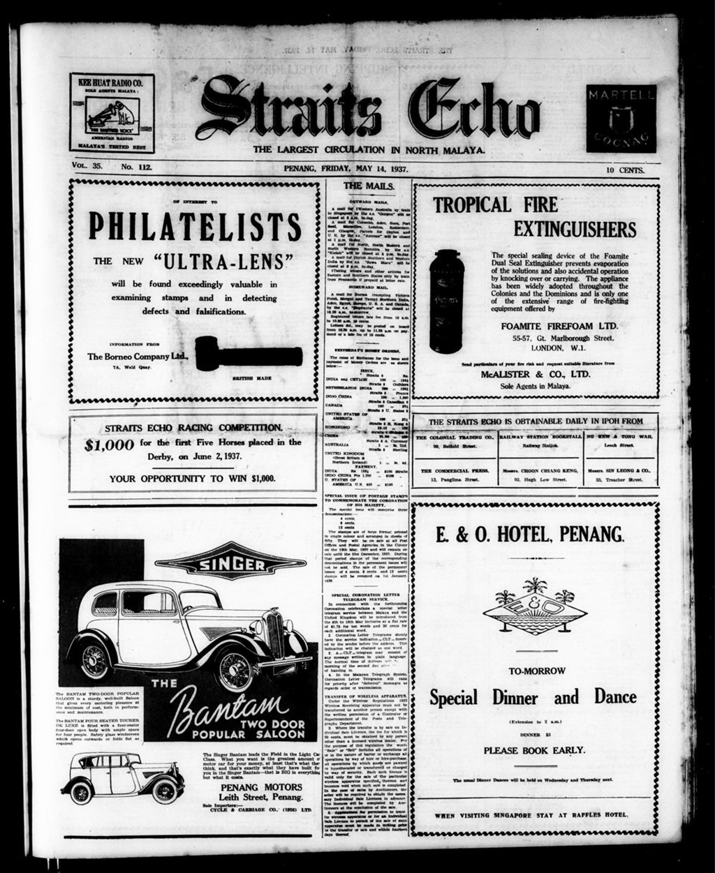 Miniature of Straits Echo 14 May 1937