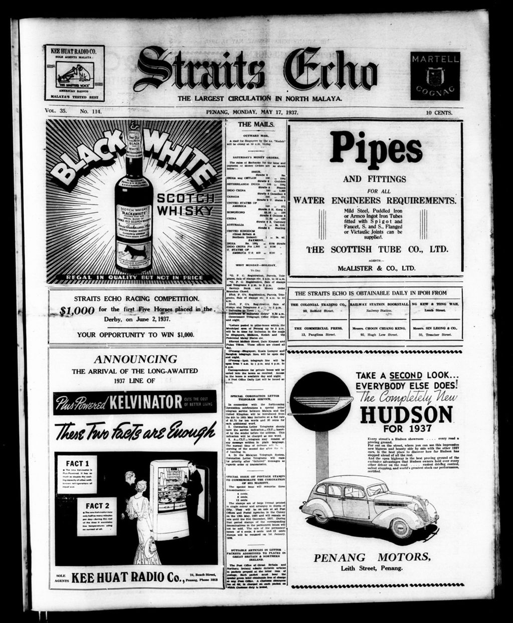 Miniature of Straits Echo 17 May 1937