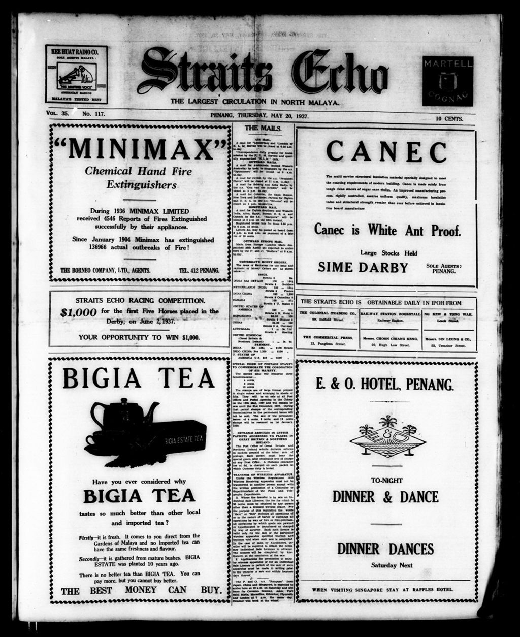 Miniature of Straits Echo 20 May 1937