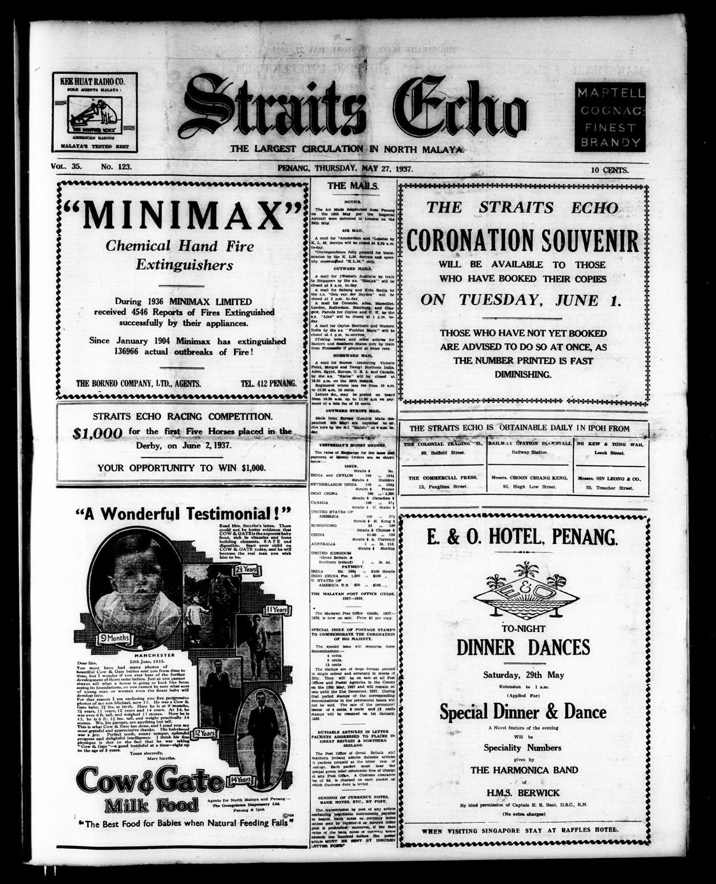 Miniature of Straits Echo 27 May 1937