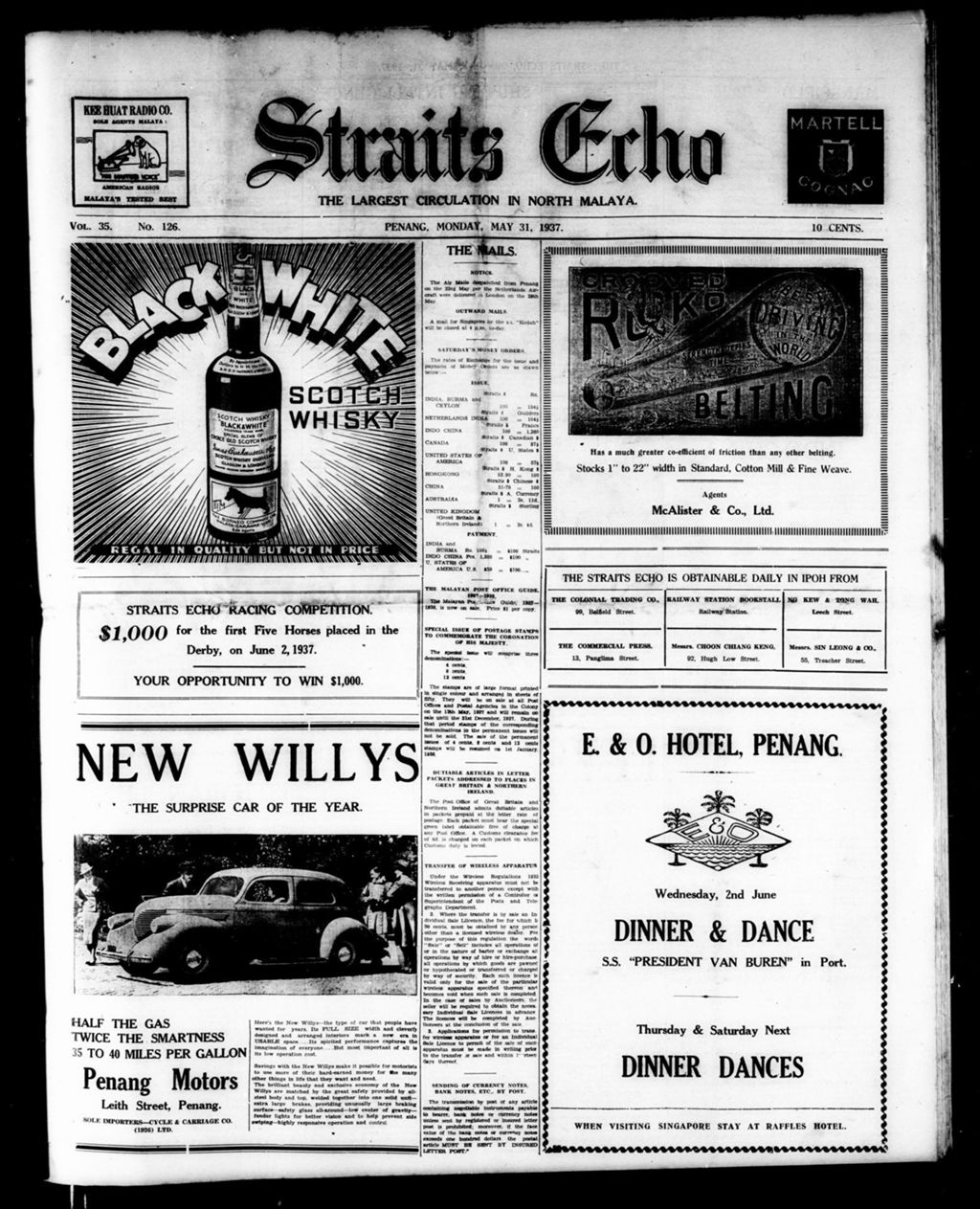 Miniature of Straits Echo 31 May 1937