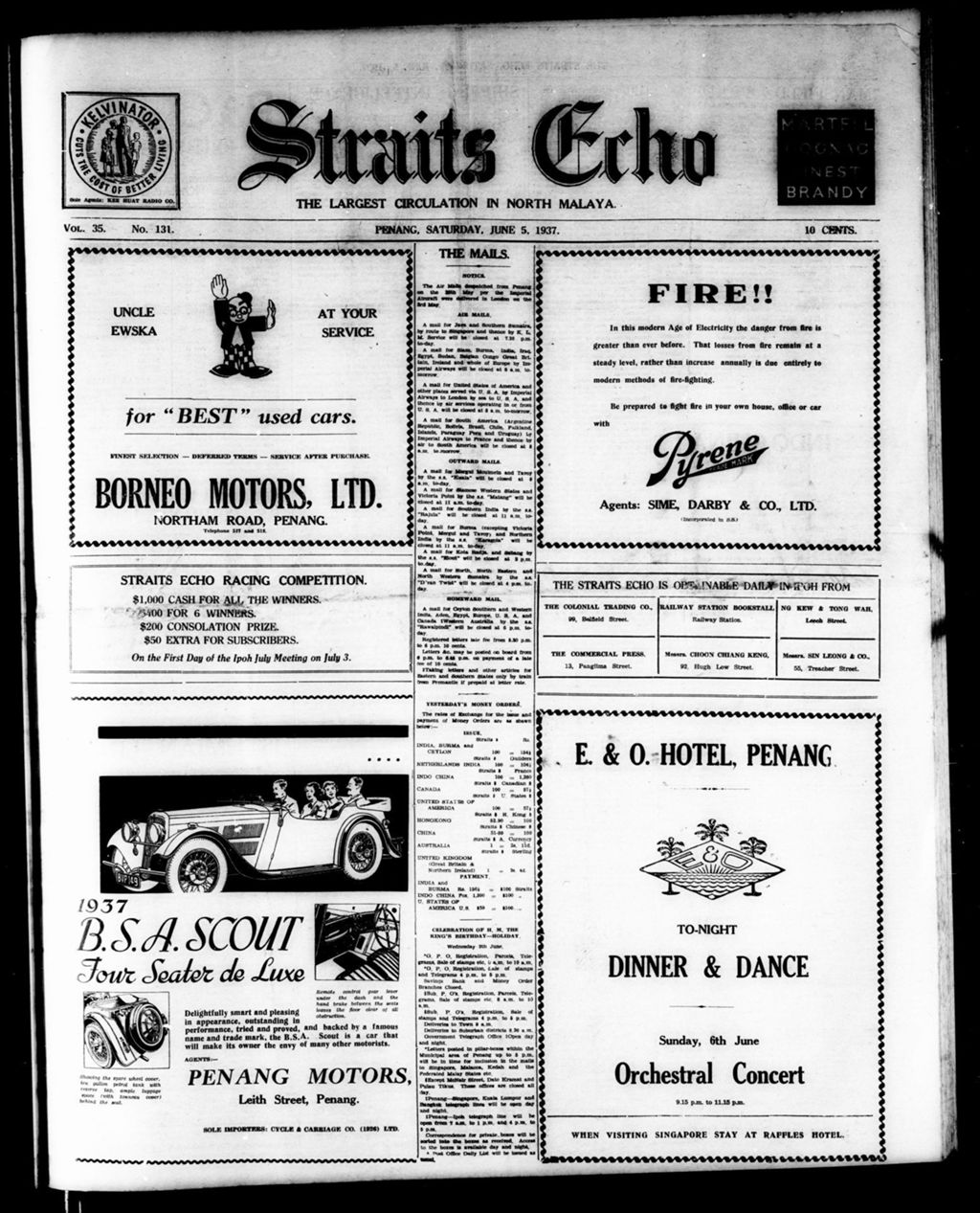 Miniature of Straits Echo 05 June 1937