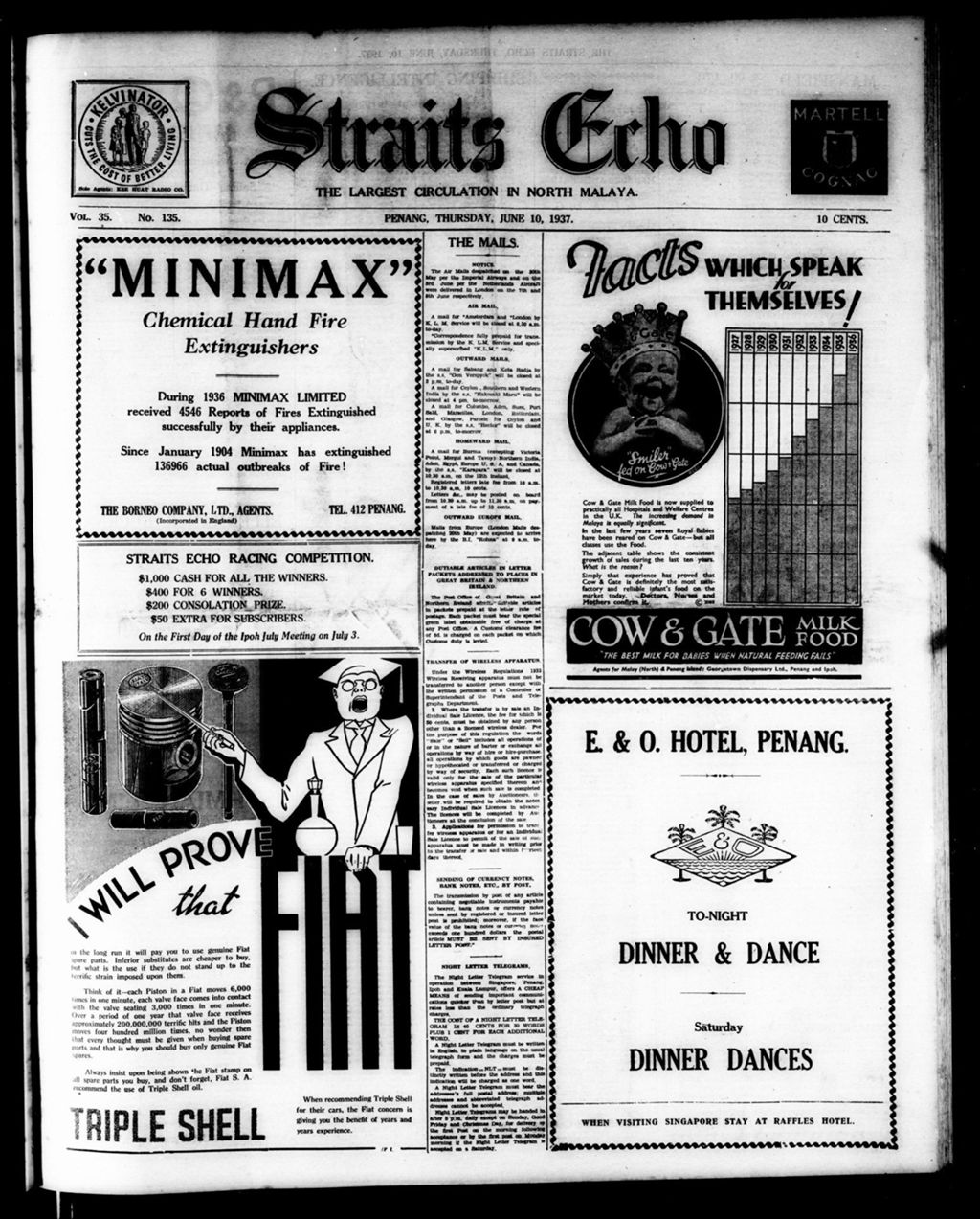 Miniature of Straits Echo 10 June 1937