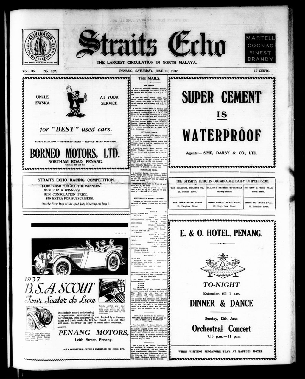 Miniature of Straits Echo 12 June 1937