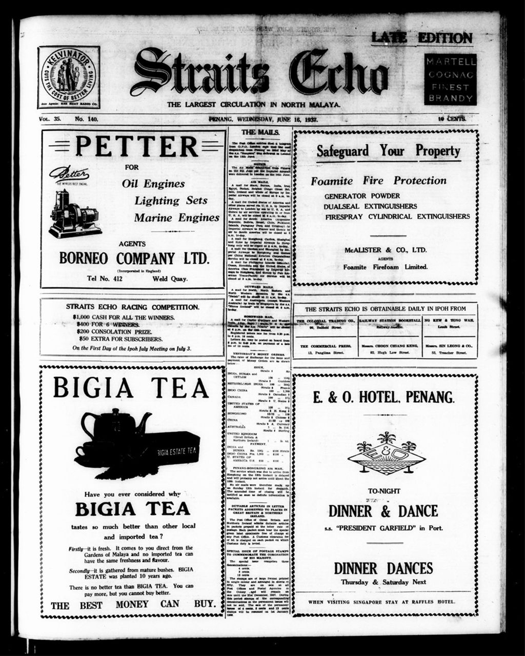 Miniature of Straits Echo 16 June 1937