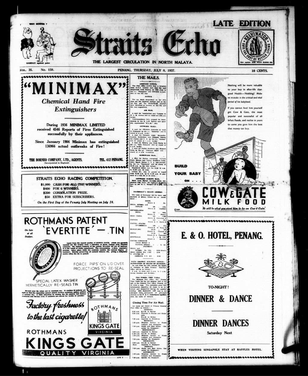 Miniature of Straits Echo 08 July 1937