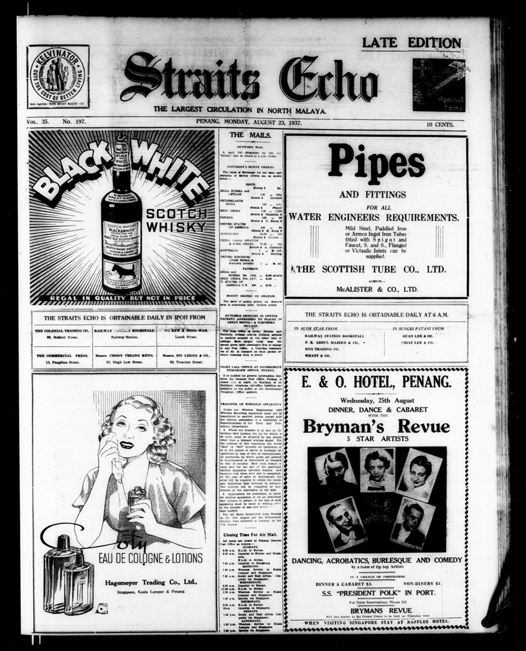 Miniature of Straits Echo 23 August 1937