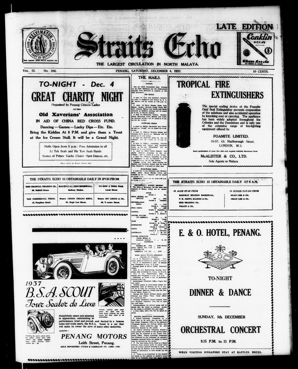 Miniature of Straits Echo 04 December 1937