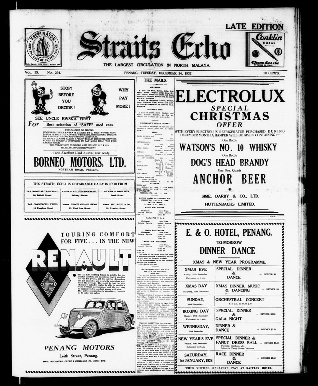 Miniature of Straits Echo 14 December 1937