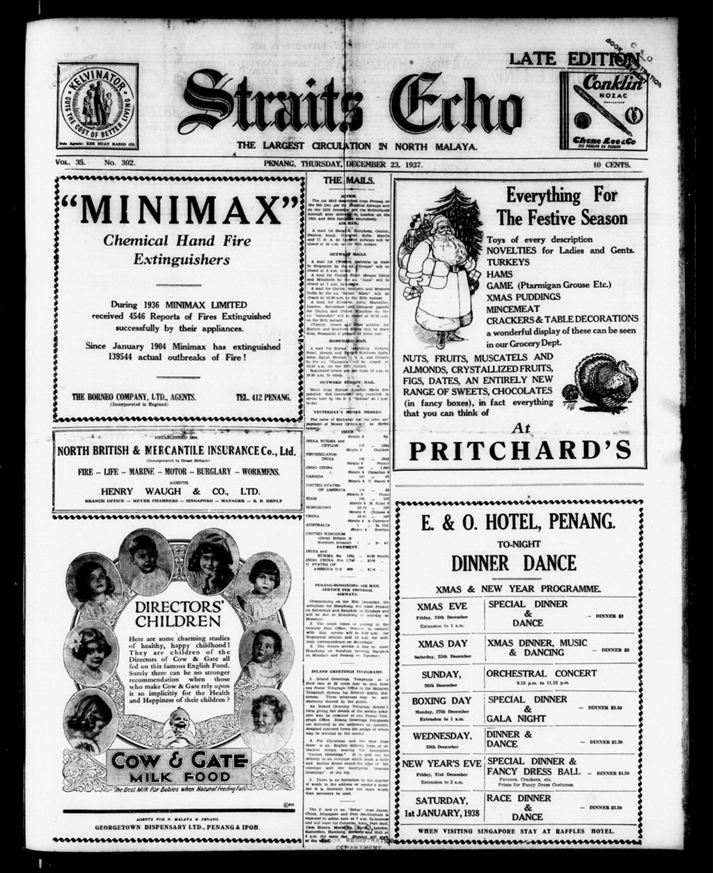 Miniature of Straits Echo 23 December 1937