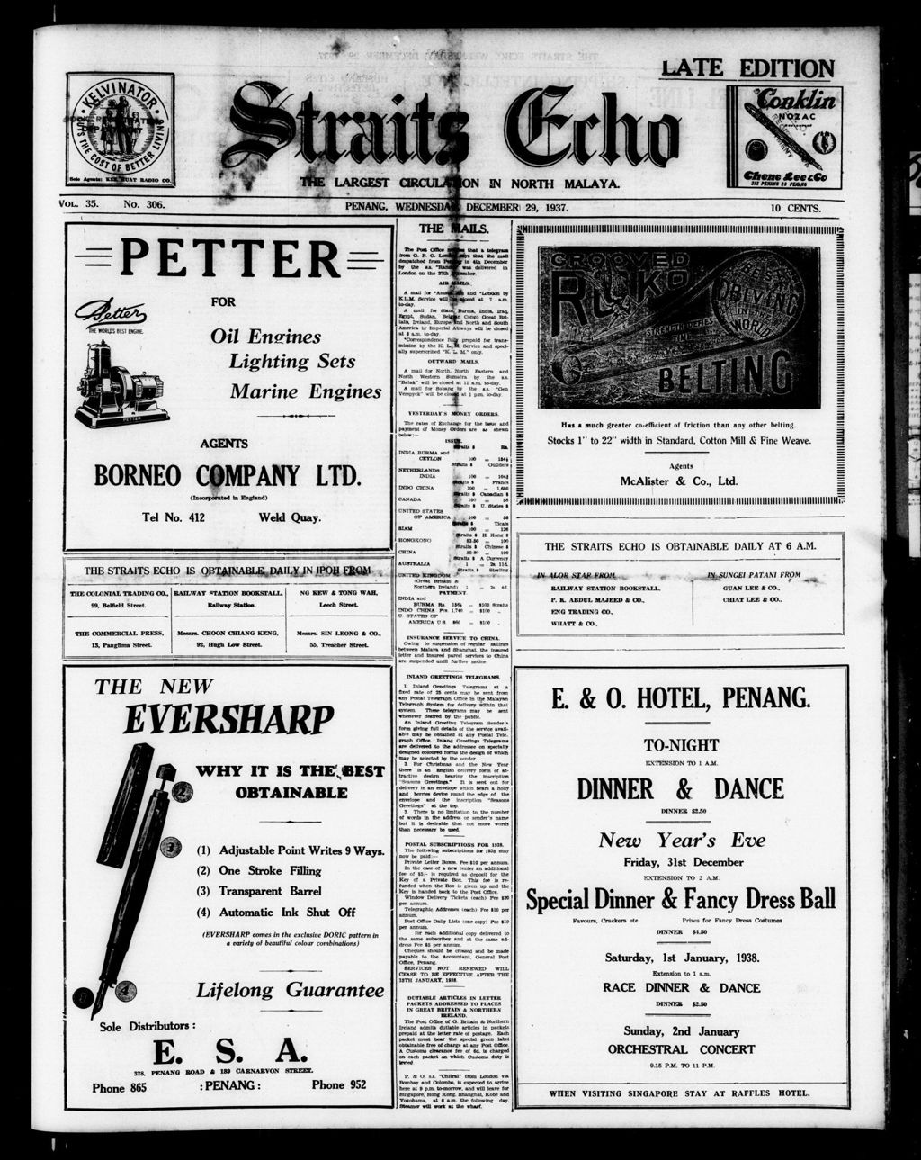 Miniature of Straits Echo 29 December 1937