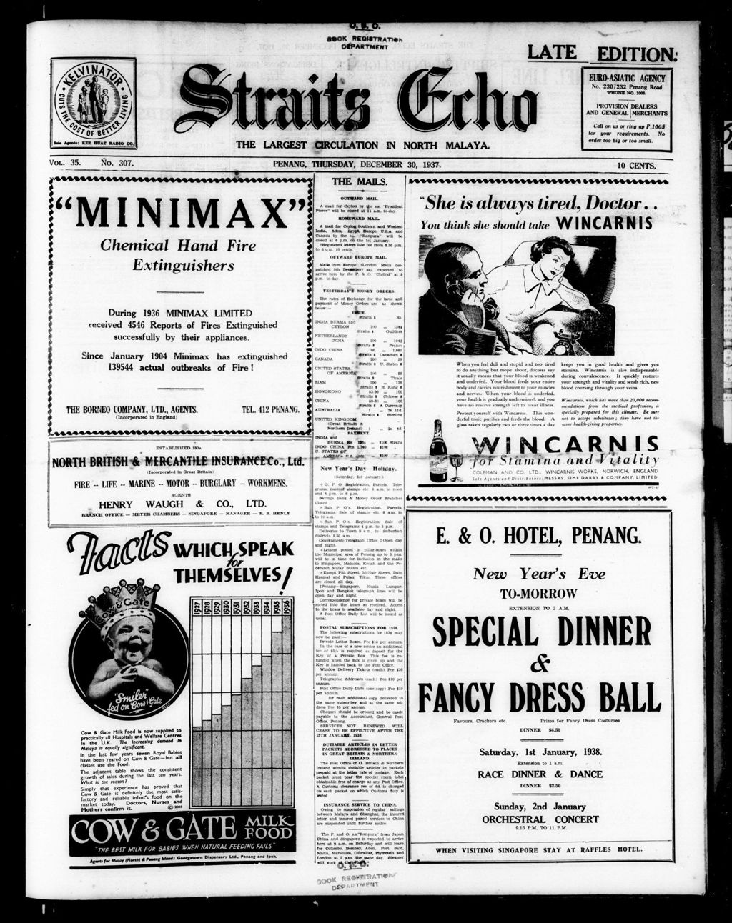 Miniature of Straits Echo 30 December 1937