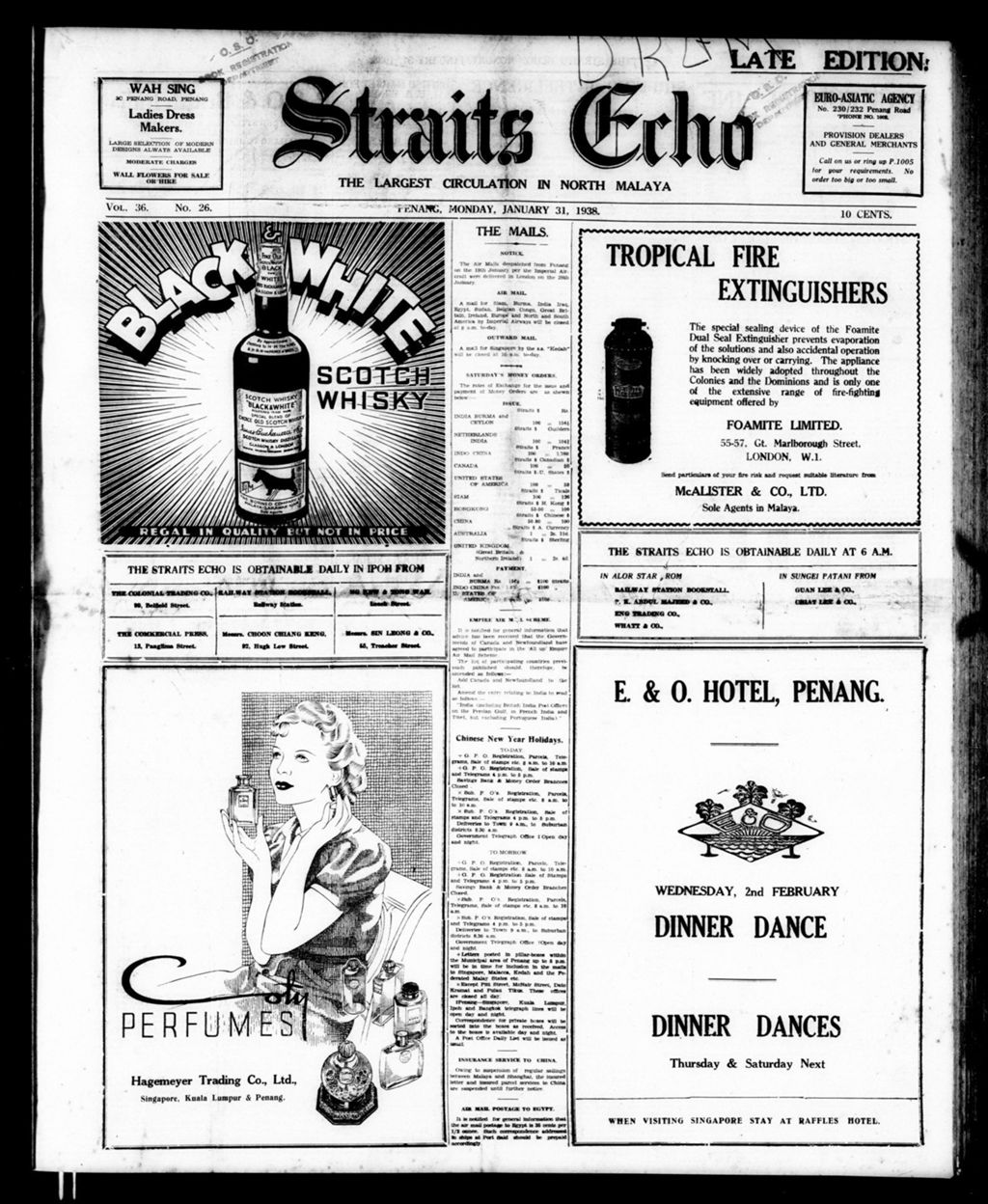 Miniature of Straits Echo 31 January 1938