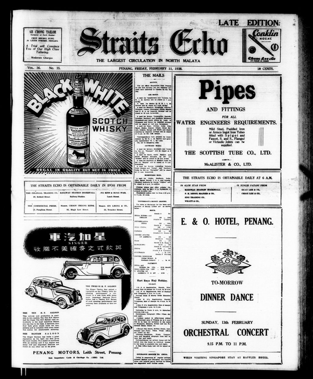 Miniature of Straits Echo 11 February 1938