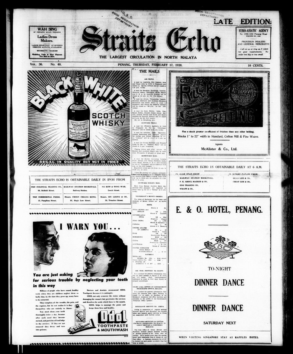 Miniature of Straits Echo 17 February 1938