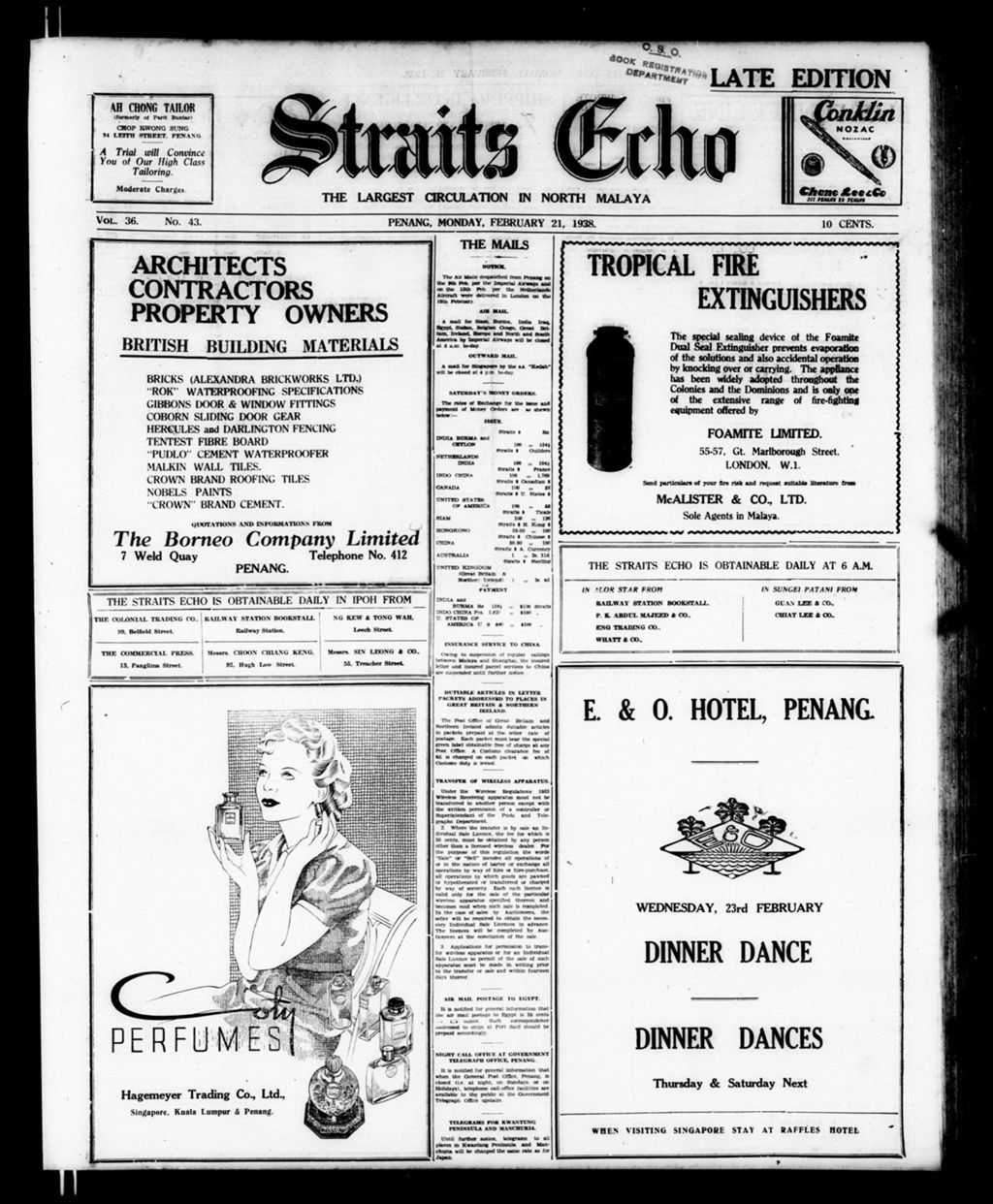 Miniature of Straits Echo 21 February 1938