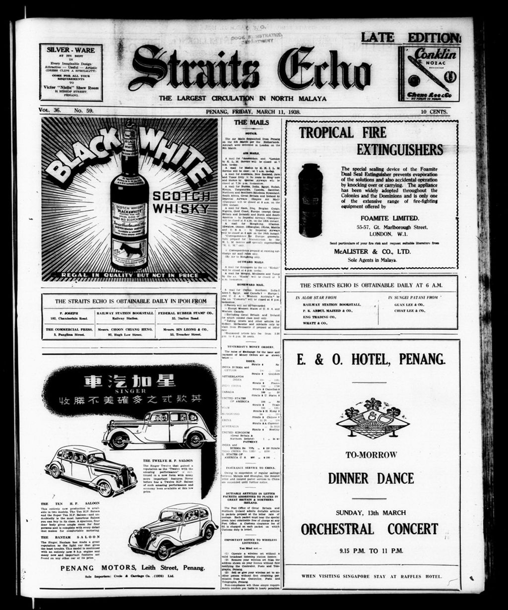 Miniature of Straits Echo 11 March 1938