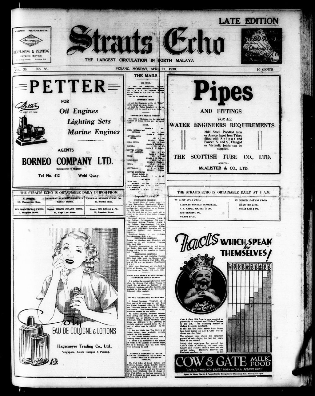 Miniature of Straits Echo 11 April 1938