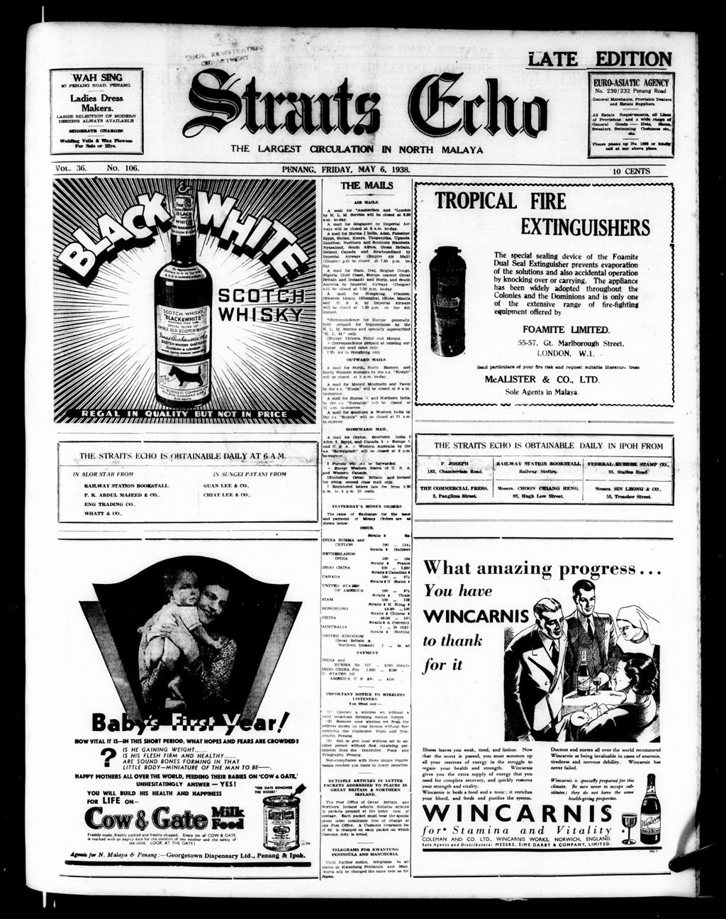 Miniature of Straits Echo 06 May 1938