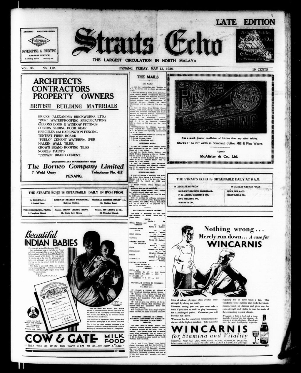 Miniature of Straits Echo 13 May 1938