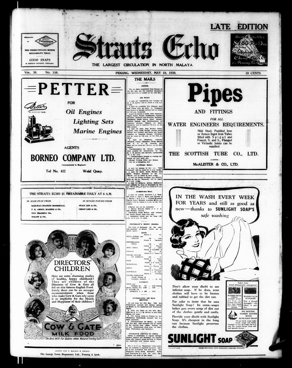 Miniature of Straits Echo 18 May 1938