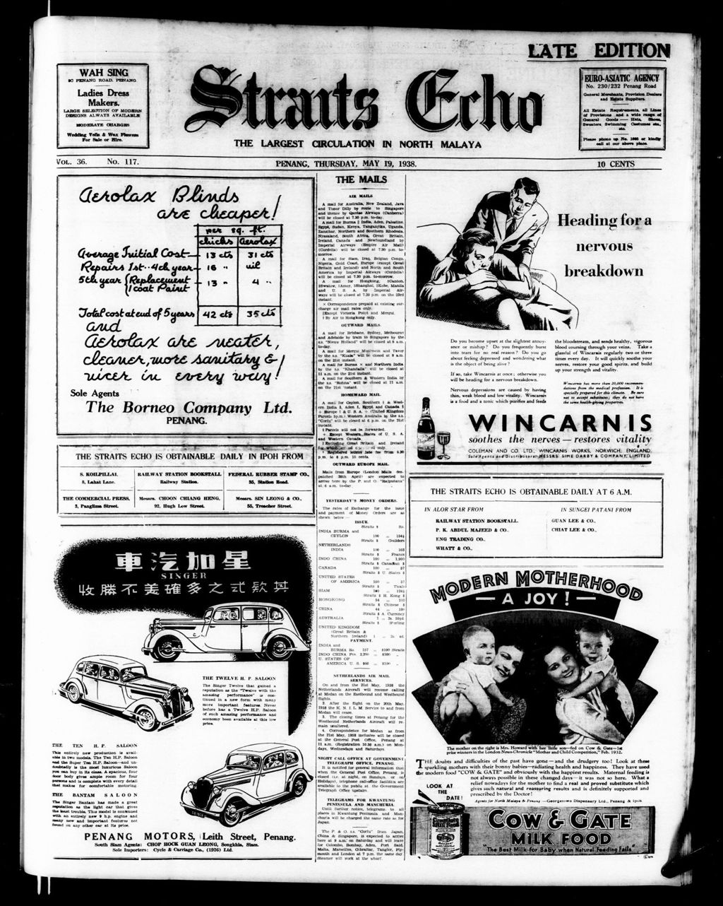 Miniature of Straits Echo 19 May 1938