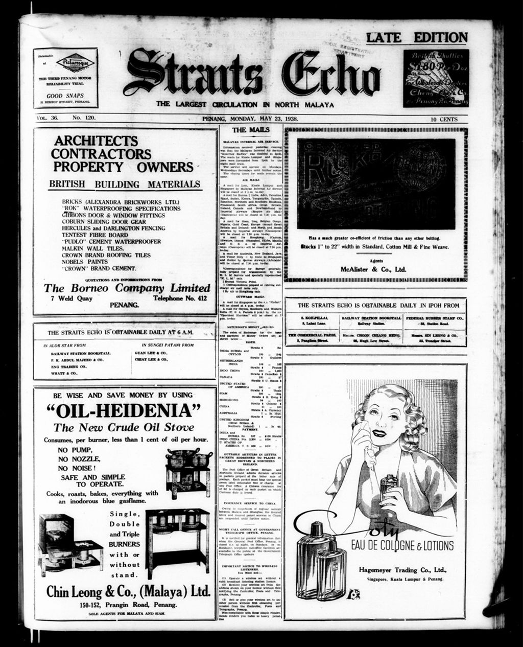 Miniature of Straits Echo 23 May 1938