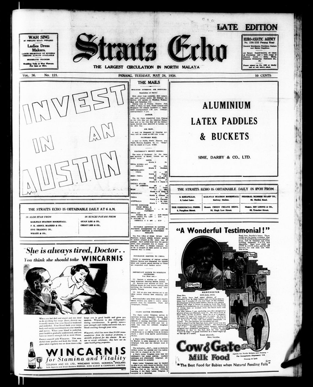 Miniature of Straits Echo 24 May 1938