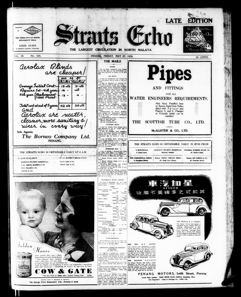 Miniature of Straits Echo 27 May 1938