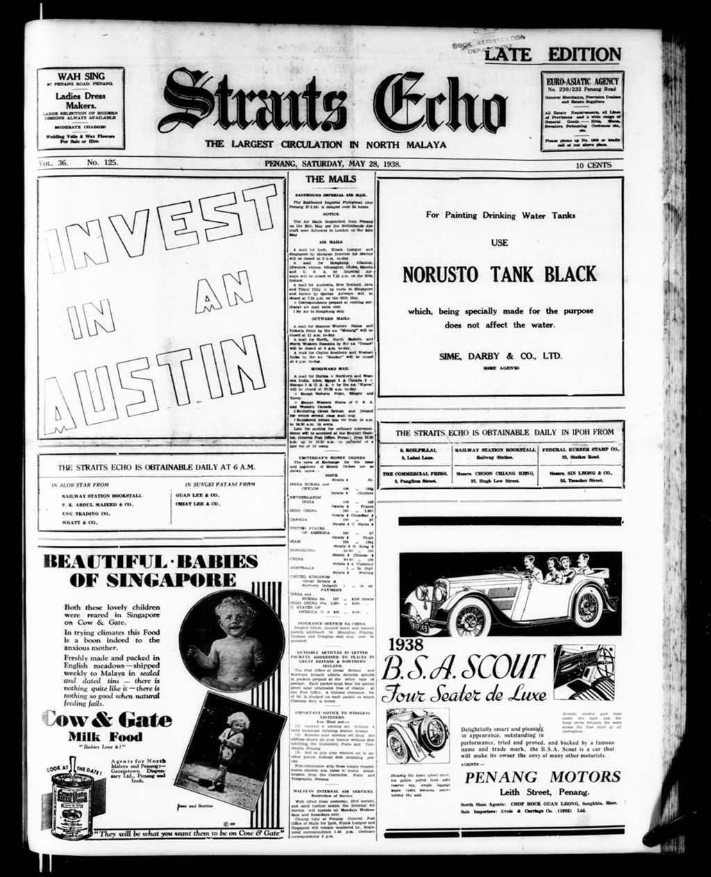 Miniature of Straits Echo 28 May 1938